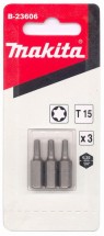 Биты Makita Тоrх Т15 25мм 3шт (B-23606)