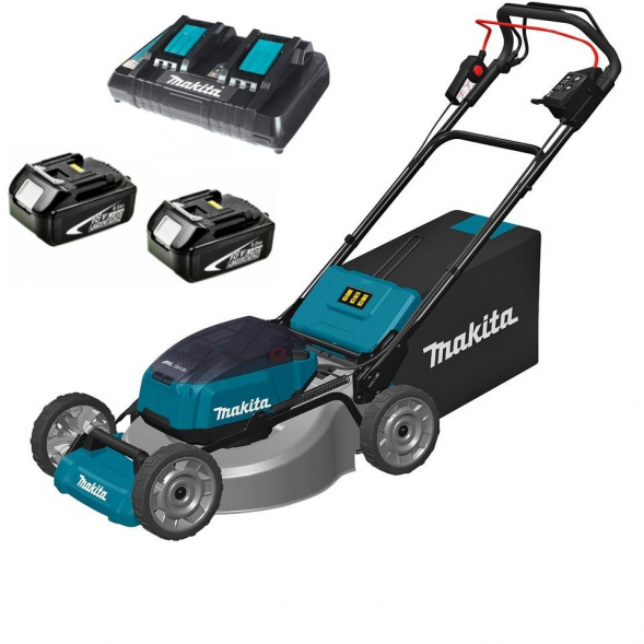 Газонокосилка аккумуляторная Makita DLM532Z-PG2 (2 аккум. BL1860B, з/у DC18RD)
