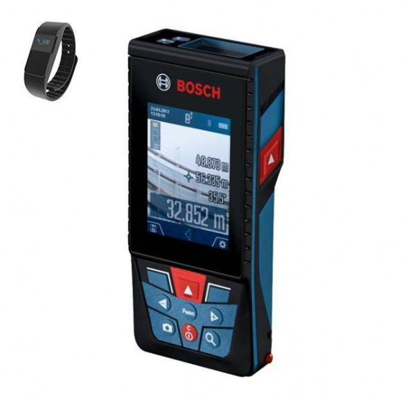 0.615.994.0LL Лазерный дальномер Bosch GLM 120 C + фитнес-браслет