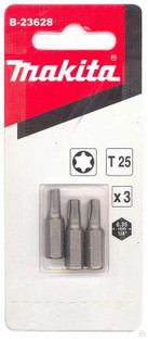 Биты Makita Тоrх Т25 25мм 3шт (B-23628)