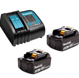 Два аккумулятора BL1830B (18В, 3.0 Ач, Li-Ion)+зарядное устройство DC18SD Makita 19SD30-2