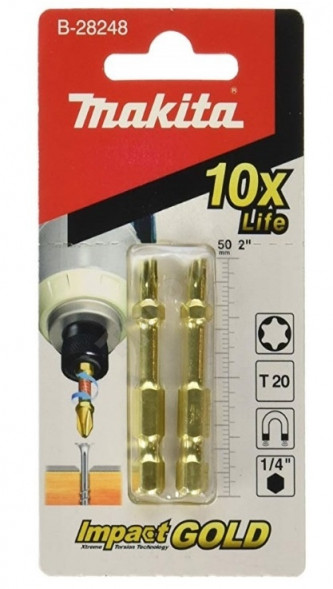 Биты Makita Impact Gold Т20 50мм 2шт (B-28248)