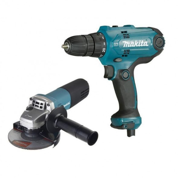 Набор инструмента Makita DK0117 (дрель DF0300+ УШМ 9555HN)