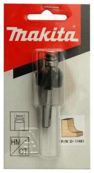 Фреза кромочная галтельная Makita 6.35R, 22.23х12.7, S8, 2T (D-11461)