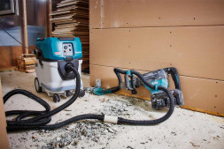 Пылесос строительный аккумуляторный 76В Makita VC006GMZ01, сухая и влажная уборка, 40л