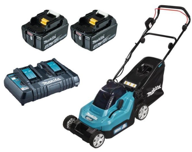 Газонокосилка аккумуляторная 38см Makita DLM382CM2 (2* АКБ 4 Ач, ЗУ)