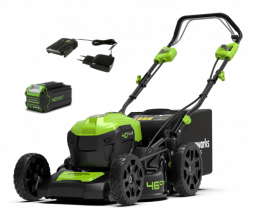 Аккумуляторная газонокосилка 46см, 40V, самоходная GreenWorks GD40LM46SP (1х4Ач, ЗУ) (2506807UB)