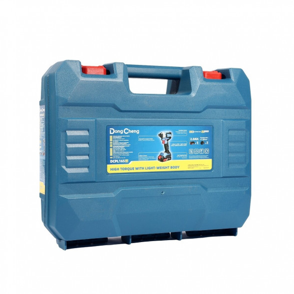 Аккумуляторный ударный шуруповерт (импакт) DongCheng DCPL165(TYPE EM), 20в, 165нМ, 2хАКБ 4Ач, ЗУ