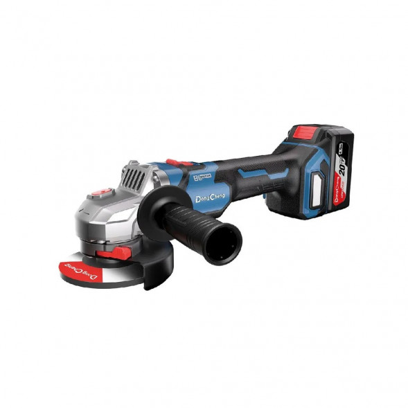 Аккумуляторная угловая шлифовальная машина DongCheng DCSM04-125(TYPE EM) 20В, 2хАКБ 4Ач, ЗУ, кейс