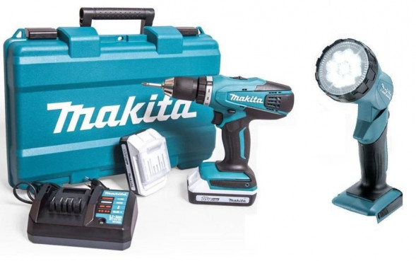 Аккумуляторная дрель-шуруповерт Makita DF457DWLE