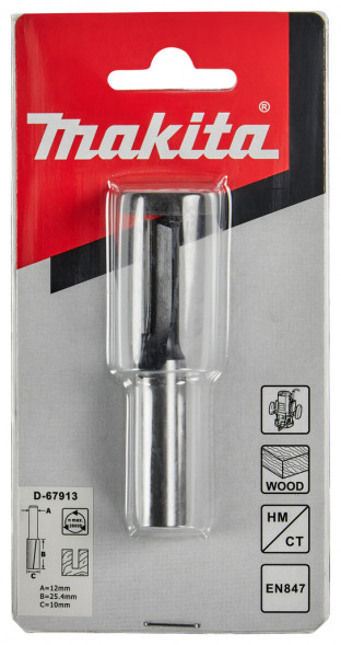 Фреза пазовая Makita  10х25.4, S12, 2T (D-67913)