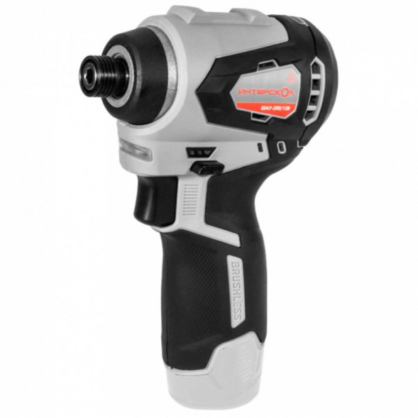Бесщеточный аккумуляторный ударный шуруповерт ИНТЕРСКОЛ ШАУ-220/12ВЭ  Без АКБ и З/У (803.1.0.70)