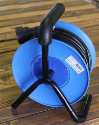 Удлинитель 40м с одной розеткой, 2*1,5мм2, нагрузка до 3000Вт,  без заземления