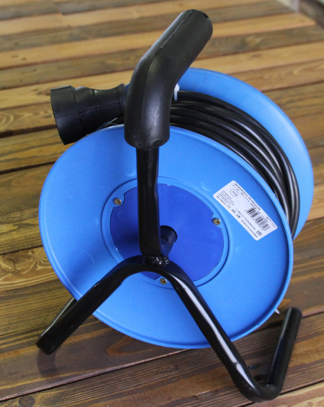 Удлинитель 40м с одной розеткой, 2*1,5мм2, нагрузка до 3000Вт,  без заземления