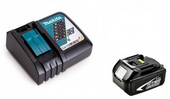 Аккумулятор BL1860B (18 В, 6.0 Ач, Li-Ion)+зарядное устройство DC18RC Makita 19RC60-1