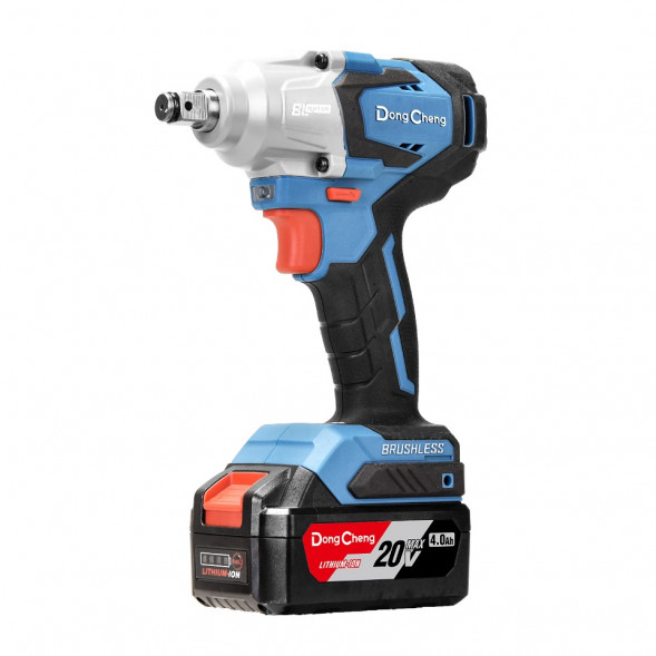 Аккумуляторный ударный гайковерт DongCheng DCPB02-18M(TYPE EM), 20в, 320Нм, 2хАКБ 4Ач, ЗУ