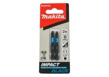 Биты Makita Impact Black PH2, 50 мм, E-form (MZ), 2 шт (B-63725)