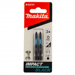 Биты Makita Impact Black PZ1, 50 мм, E-form (MZ), 2 шт (B-63747)