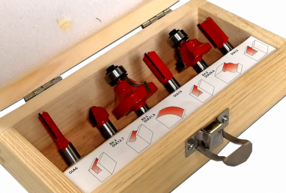 Набор фрез по дереву (6 шт; хвостовик 8 мм) Ганимет GN-RBS-0608