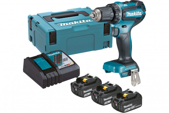 Аккумуляторная дрель-шуруповерт Makita DDF485RF3J в кейсе MakPac, 3 АКБ