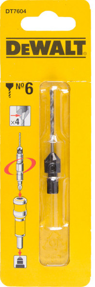 Пилотное сверло с зенкером, для шурупов толщиной 3 мм DeWALT DT 7604 (DT7604)