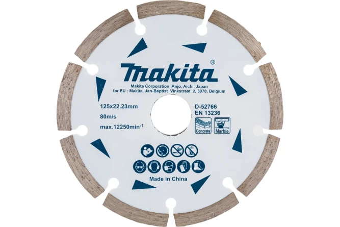 Алмазный диск Makita сегментированный по бетону/мрамору "Standard" 125x22,23x7 мм (D-52766)
