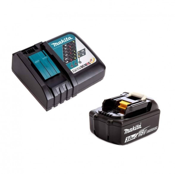 Аккумулятор BL1830B (18 В, 3.0 Ач, Li-Ion)+зарядное устройство DC18RC Makita 19RC30-1