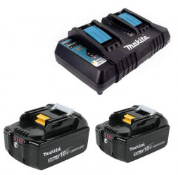Набор из 2х АКБ Makita BL 1850 5 Ач и двойного зарядного устройства DC18RD (19RD50-2)