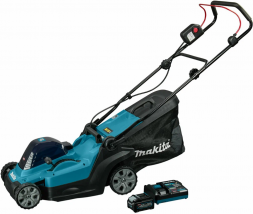 Газонокосилка аккумуляторная 43см, 40В Makita LM004GU102 (1* АКБ 4Ач F серии, ЗУ)