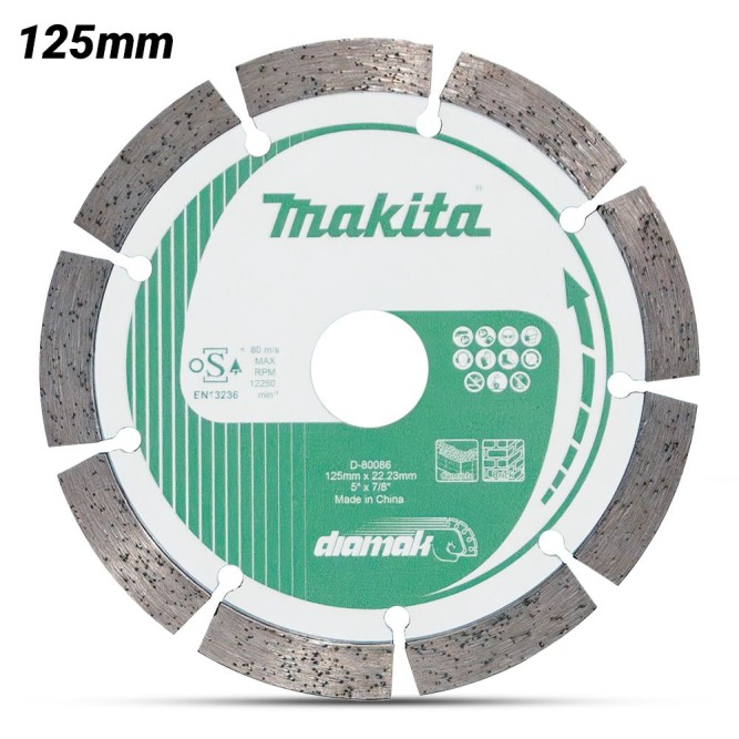 Алмазный диск Makita сегментированный по бетону "Diamak" 125x22,23x7 мм (D-80086)