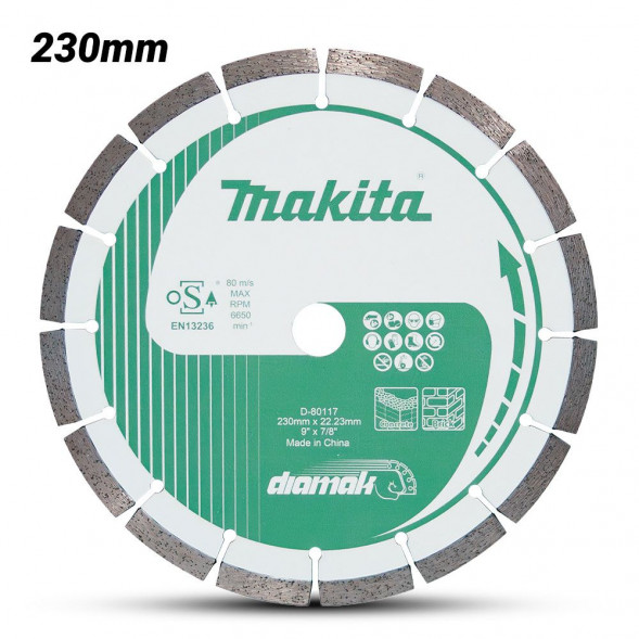 Алмазный диск Makita сегментированный по бетону "Diamak" 230x22,23x7 мм (D-80117)