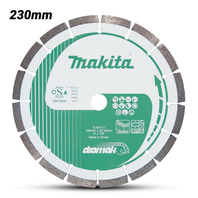 Алмазный диск Makita сегментированный по бетону "Diamak" 230x22,23x7 мм (D-80117)