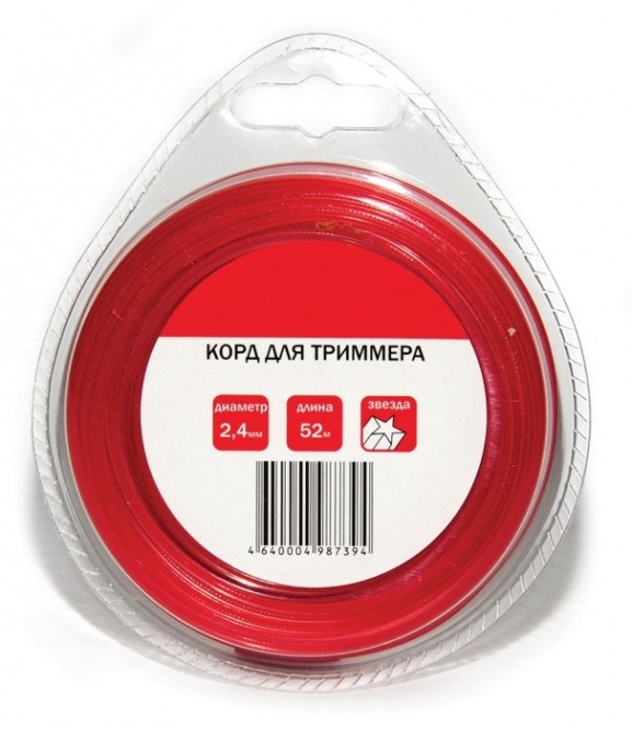 Леска для триммеров (2.4 мм, 52 м, сечение звезда)