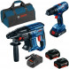 Набор аккумуляторных инструментов Bosch: перфоратор GBH 180-LI + дрель-шуруповерт GSR 180-LI (06019F8102)