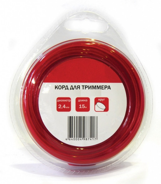 Леска для триммеров (2.4 мм, 15 м, сечение круг)