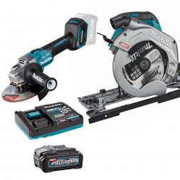 Набор акк. инструмента: УШМ (болгарка) 150мм (GA035GZ), дисковая пила 235мм (HS009GZ), 1*АКБ 40V 4АЧ,  ЗУ