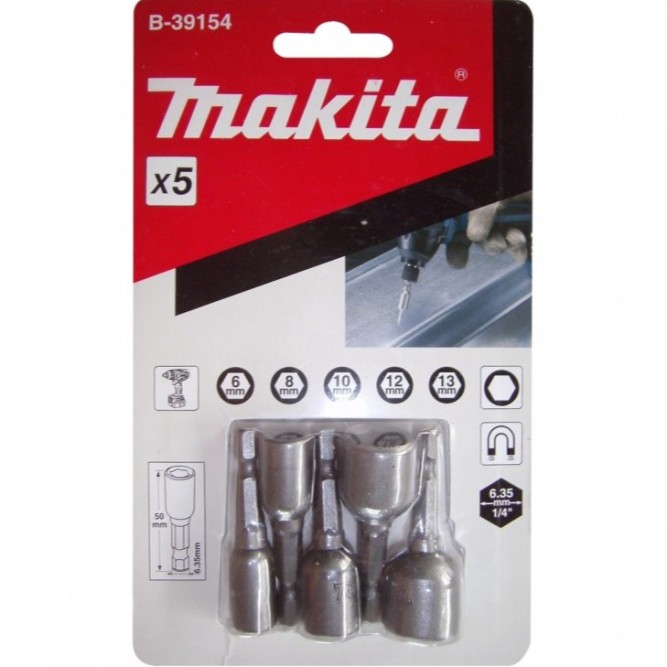 Набор магнитных торцевых головок Makita B-39154