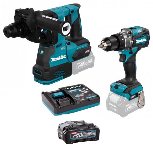 Набор акк. инструмента: 40V перфоратор 2.8Дж (HR003GZ ), ударный шуруповерт (HP001GZ), 1*АКБ 40V 4АЧ,  ЗУ