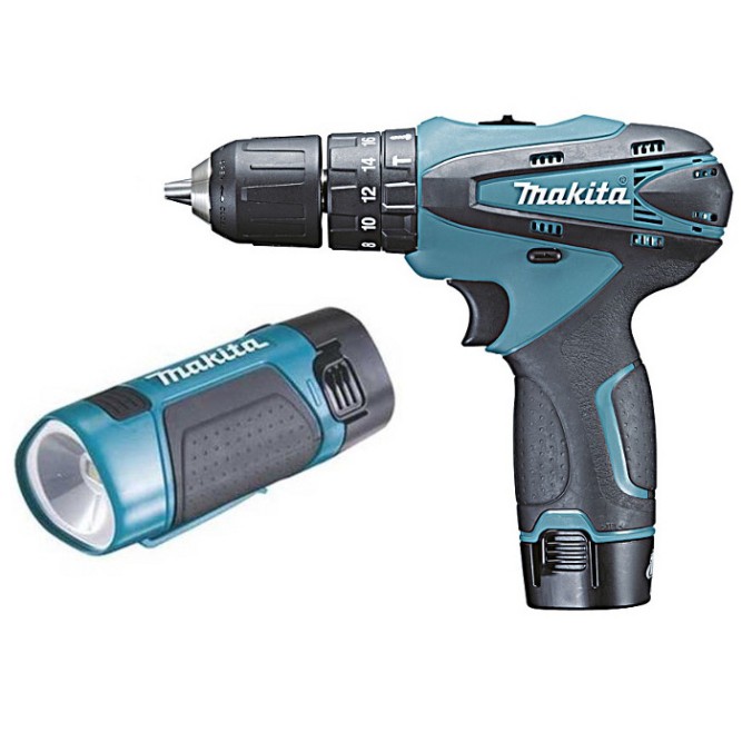 Аккумуляторная ударная дрель-шуруповерт Makita HP 330 DWLE (HP330DWLE)