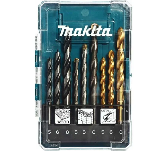 Набор сверл по металлу, дереву и бетону Makita D-71962