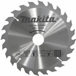 Диск пильный для дерева Makita, 190x30х1,4  24 зуба (D-64951)