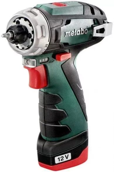 Аккумуляторная дрель-шуруповерт 12V Metabo PowerMaxx BS Basic 618139310 (1x2Ач, съемный патрон, сумка)