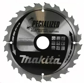 Диск для аккумуляторной пилы Makita, 165х20х1,6мм,24 зуб, для дерева B-31158