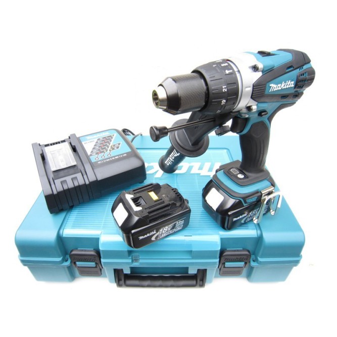 Аккумуляторная ударная дрель-шуруповерт Makita DHP458RFE