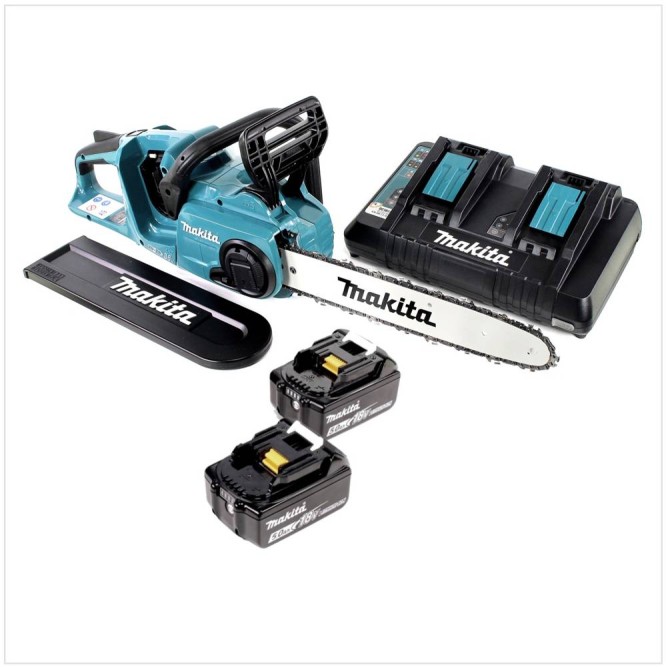 Аккумуляторная цепная пила Makita DUC353PT2 (2* 5АЧ, быстрое ЗУ)