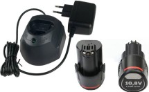Набор BOSCH 2 аккумулятора Bosch GBA 10,8 V 1,5 Ач и Зарядное устройство AL 1110 (1.600.B00.B8J)