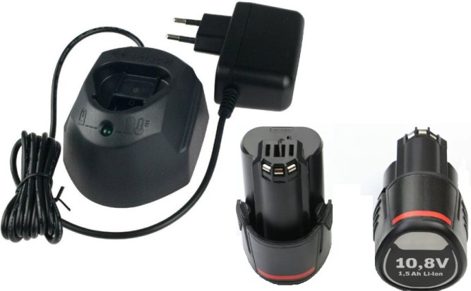 Набор BOSCH 2 аккумулятора Bosch GBA 10,8 V  1,5 Ач и Зарядное устройство AL 1110 (1.600.B00.B8J)