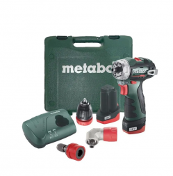 Аккумуляторная дрель-шуруповерт Metabo PowerMaxx BS Quick, 3 насадки, 2х2Ач (618137310)