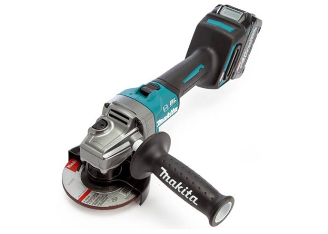 Аккумуляторная болгарка (УШМ) Makita GA004GM201 (115мм, 40В, 2*АКБ 4А·ч)