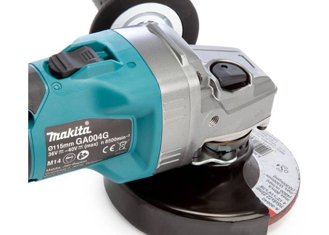 Аккумуляторная болгарка (УШМ) Makita GA004GM201 (115мм, 40В, 2*АКБ 4А·ч)